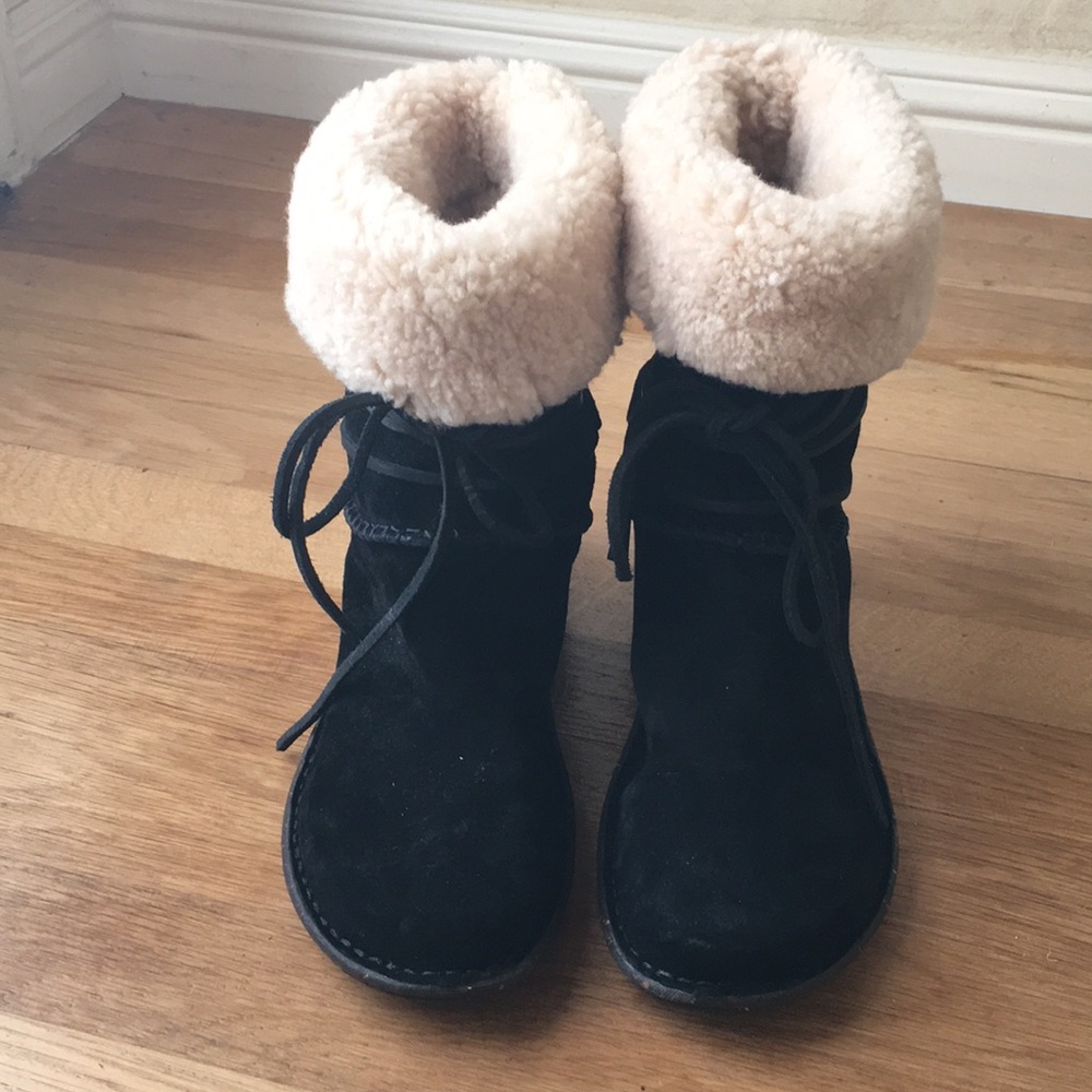 Women’s UGG Mid Calf Black Suede Boots